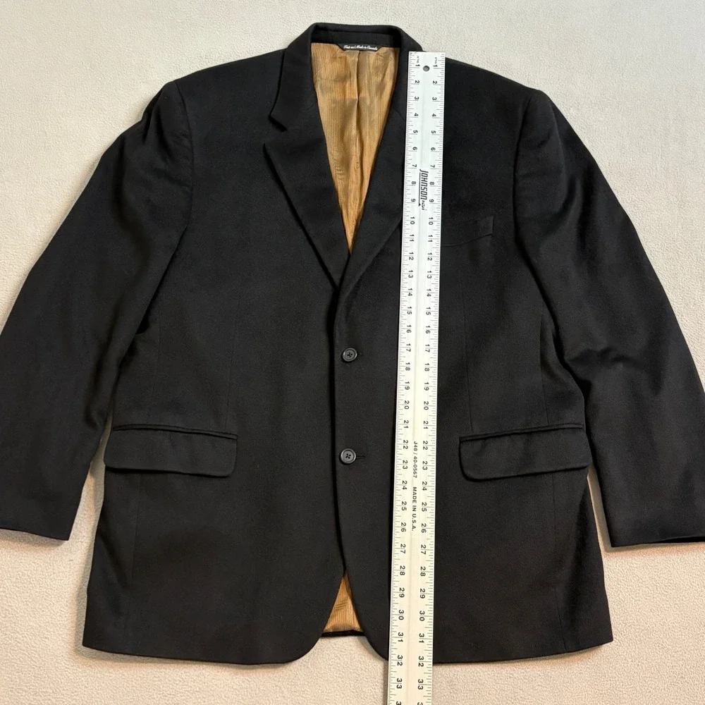 Garmany Loro Piana 100% Cashmere Blazer Mens Black 2 Button Sport Coat 48 R